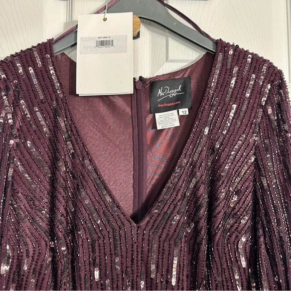 MacDuggal 4977 formal gown in mulberry, size 12, wedding, evening - Picture 9 of 16